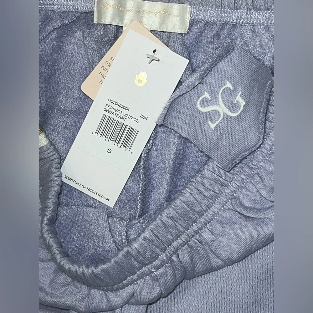 Spiritual Gangster Perfect Vintage Sweatpants, Purple w Multicolor Stripes Small - Picture 13 of 13